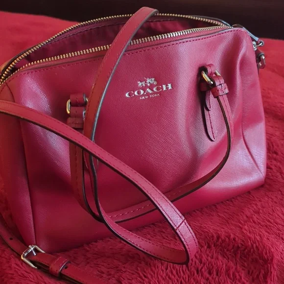 Coach Red Leather Satchel - Picture 3 of 3